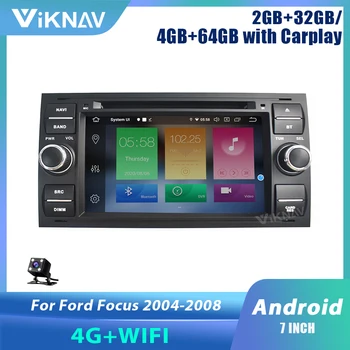 Rádio do carro Para Ford Mondeo S-max, Focus 2 C-MAX, Galaxy Fiesta trânsito de Fusão aparelho de som do carro auto de áudio 2 DIN Android 10