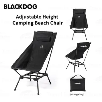 Naturehike-BLACKDOG ultra-leve de Alumínio Ajustável em Altura Cadeira de Praia ao ar livre Acampamento 150KG de Peso Cadeira de Pesca
