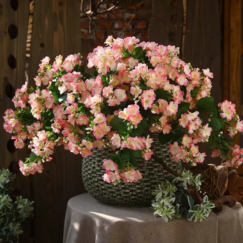 Flores artificiais 62cm Jasmim Arranjo de Flor em Material de Bricolage casamento de Jardim ao ar livre a Arte de Decoração de Pastoral Tabela de Estilo de Decoração