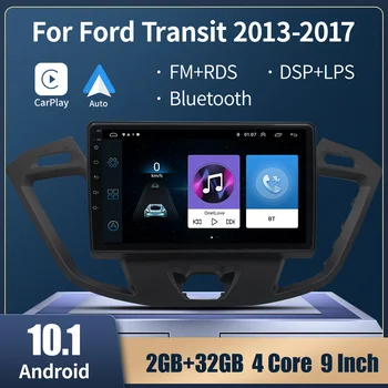 Android de 10,1 2 Din Rádio do Carro Para Ford Transit 2013-2017 Auto Estéreo Multimídia Vídeo Player Chefe da Unidade de Navegação GPS DSP CarPlay