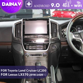 2 Din Receptor Estéreo leitor de DVD Multimídia Para Toyota Land Cruiser LC200 Lexus LX570 2016-2020 de Áudio do Carro Rádio em seu GPS