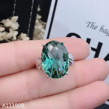 KJJEAXCMY boutique prata esterlina da jóia 925 embutidos Verde cristal gem mulheres de luxo anel de alta qualidade