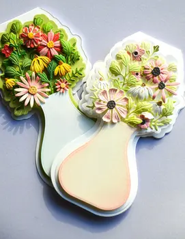 A chegada dos novos 2022 Floral Vaso de Pop-Up do Dia dos Namorados cortantes para Scrapbooking Papel de Fazer Moldura de Cartão de materiais para Artesanato