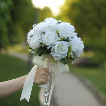 Cesta de flores do Portador Travesseiro Cesta de Flores Para a Festa de Casamento Decoração Casamento Suprimentos Branco Cesta de Flores 2022 novo