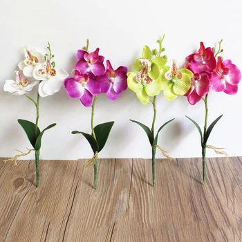 Novo Artificial Borboleta De Orquídea Buquê De Flores Cheio De Vida Para Casa Jardim Decoração Do Casamento Arranjos Estéticos Suprimentos