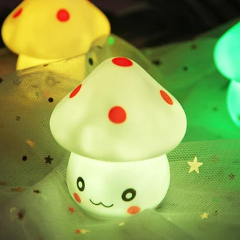 mycyk Novo colorido cogumelo noite de luz crianças luminosa brinquedo bancas do mercado da Noite do DIODO emissor de Luz a Lâmpada do Quarto das crianças Lâmpada de Mesa de bebê