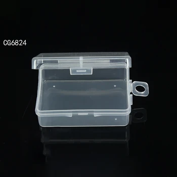 Retângulo Caixa de Plástico Com tampa Transparente Com Gancho de Pequenas Peças de clipe de Papel Caixa de Plástico PP caixa