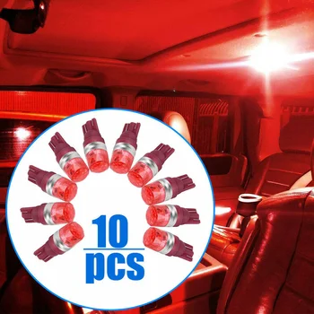10pcs Vermelho Tuning T10 192 194 921 LED de Backup Reserva Lado do Marcador de Lâmpada de Luz de Estacionamento Universal de Peças de Interior de Acessórios do Carro
