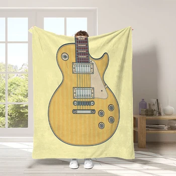 Guitarra Padrão Decorativo Sofá Cobertor para a Sala de estar Colcha Manta de Decoração do Quarto macio Macio Cobertores Jogar
