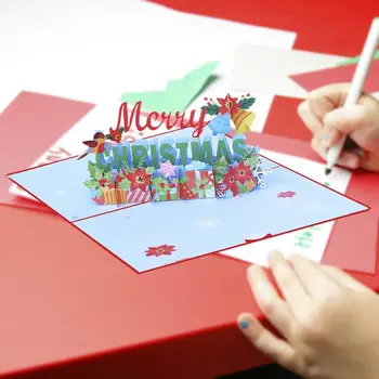 Festa De Natal Cartão Mais Grosso Cartão De Natal Leve Decorativas, Belas Meninas Meninos De Natal Do Festival Cartão