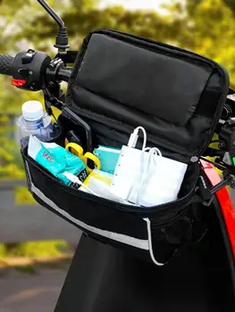 Bolsa De Guidão Preto À Prova D'Água Quadro De Moto Bag Com Sensível Ao Toque Tela De Bicicleta Motocicleta Bolsa De Guidão De Grande Capacidade Para
