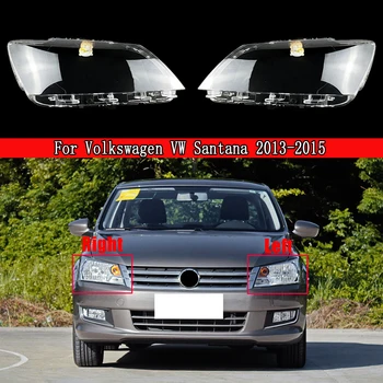 Faróis Tampa Transparente Abajur da Lâmpada Shell Máscaras Farol da Tampa da Lente de Vidro Para a Volkswagen VW Santana 2013-2015
