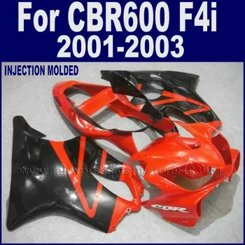 Personalizar a motocicleta livre de injeção kit de carenagem Honda 2001 2002 2003 CBR 600 F4i 01 02 03 cbr600f4i vermelho preto carenagem conjunto