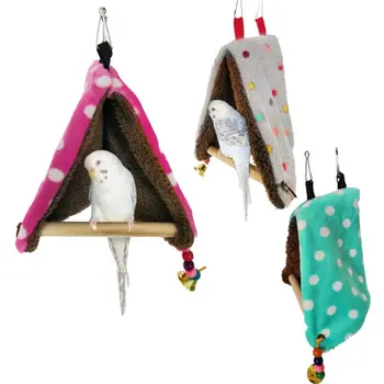 Inverno Quente Ninho de Pássaro Cama de Rede Casa Poleiro para o Papagaio Periquito Jandaia Lovebird Finch Canário de Gaiola de Brinquedo 3 Cores