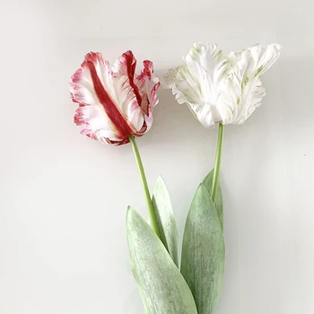 Flor Artificial Papagaio Tulip Bouquets de Noiva Elegante Decoração Simulação Durável 3 Cores de Decoração de Casa de Único 3D Tulipas