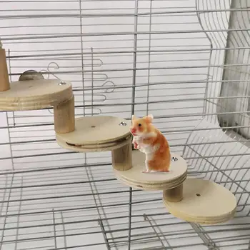 1 Conjunto Delicado De Hamster Escada Brinquedo Não Mofado Manter-Se Ativo Compacto Papagaio Hamster Subir Escadas Aves Exercício Poleiros