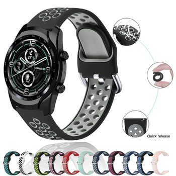 Pulseira de Silicone Para TicWatch Pro 3/3 GPS Smart LTE Faixa de Relógio Bracelete pulseiras Para TicWatch Pro 2020 S2 E2 C2 Correa