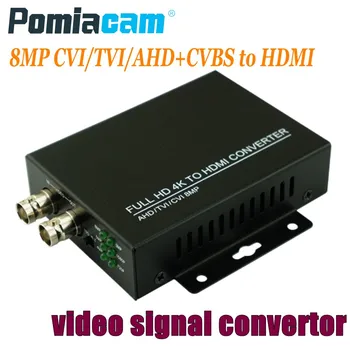 5pcs/monte Full HD 4K de Sinal de Vídeo Conversor HDC-ADH,CVI/TVI/DAM+CVBS para HDMI Conversor, 8MP AHD/TVI/CVI+CVBS para HDMI/BNC saída de loop