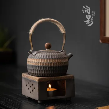 Japonês-Estilo Quente De Chá Fogão De Cerâmica Retrô Kung Fu Chá Teaware Cerimônia Do Chá Utensílios De Vela Fogão Termostato De Aquecimento De Chá Fogão