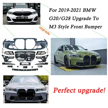 Para 2019 2020 2021 BMW série 3 G20 G28 Facelift Atualização Para o M3 M4 pára-choque Dianteiro, Grade Kit