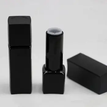 12.1 MM Ímã Preto prata Quadrado Vazio Batom Tubos Reutilizável DIY Lip Gloss Lip Balm Garrafa F20173112