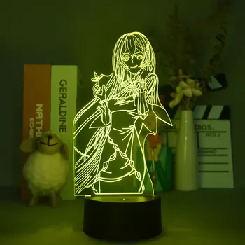 Anime Re Zero Equidna Noite do Diodo emissor de Luz para a Decoração do Quarto de Presente de Aniversário Mangá Equidna Estatueta Ilusão 3D Lâmpada Otaku Deve Ter