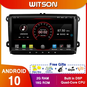 WITSON MTK Android De 10 de Dvd do Carro do GPS Para a Volkswagen B6 CADDY PASSAT SAGITAR de GOLFE TIGUAN TIGUAN Multimídia do carro de GPS de navegação
