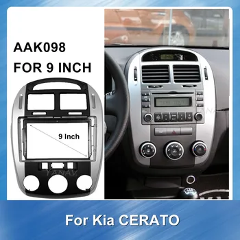 Car stereo receptor fáscia quadro para Kia Cerato 2006 auto-Rádio de Painel de Painel de plástico ABS Kit de corte de Moldura Aro do kit de Montagem do Traço