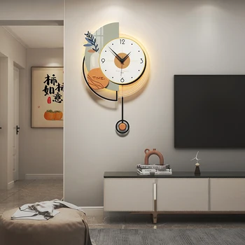 Cozinha De Luxo, Relógio De Parede Estilo Nórdico Quarto Incomum Relógio De Parede Decoração Elegante, Luminosa Horloge Móveis Da Sala WWH35xp