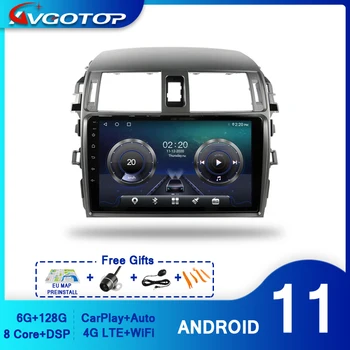 AVGOTOP Android de 11 Veículos Multimídia para Toyota Corolla 2008 2009 2010 2011 2012 2013 Carplay auto-Rádio WiFi GPS Chefe da Unidade de