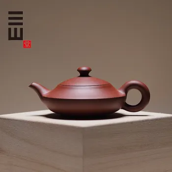 Hehuanhu Chaozhou Mão Pote Roxo Panela De Barro Família Kung Fu Pequeno Bule De Chá Feito A Mão Autêntica Famoso Autêntica Zhu Panela De Barro