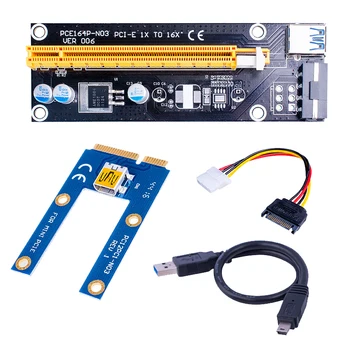 Mini PCIe 1x PCI Express x16 Placa Riser para o Portátil Externa Placa Gráfica GDC Mineiro PCIe mini PCI-e Slot para BTC Mineração