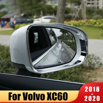 Para a Volvo XC60 2018 2019 2020 ABS Cromado Espelho Retrovisor de Carro Chuva Sombra à prova de chuva Lâminas Tampa Guarnição Adesivo de Acessórios do Exterior