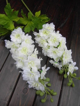 20PCS/monte Belo única embarcação de grande delphinium jacinto de hortênsia noiva segurando flores do Casamento Buquê de Flores Artificiais
