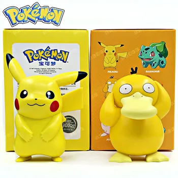 Genuíno Pokemon 7-8cm de PVC Pikachu Psyduck Charmander Squirtle Jigglypuff Figura de Ação do Modelo de Brinquedos de Presente para as Crianças
