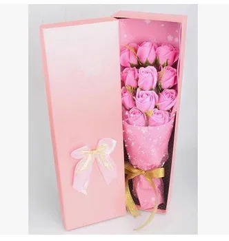 Natal, de aniversário, presente de Dia dos namorados criativo presente romântico rosa gordura sabonetes caixa de presente