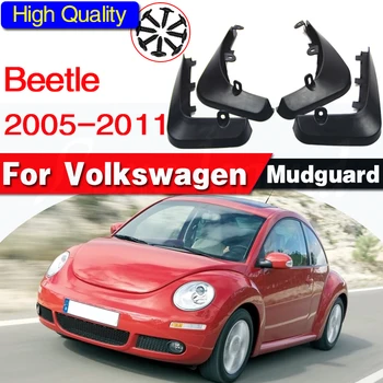 VW New Beetle 2005-2011 Mudflaps resguardo Lama Dianteiro e Traseiro Aba pára-lamas 2006 2007 2008 2009 2010 Set Moldado Mud Flaps