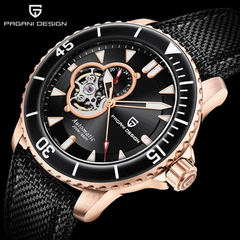 PAGANI DESIGN Marke 2021 Neue Safira Glas 200m Wasserdichte Edelstahl Luxus NH39 Automatische Mechanische Uhr reloj hombre