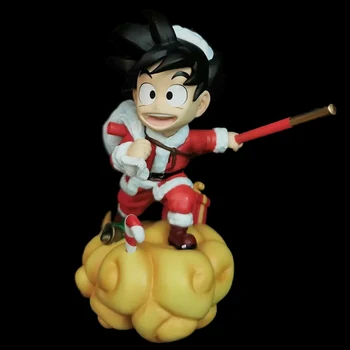 Dragon Ball Z Gokou Papai Noel Cosplay Estatueta Son Goku Cambalhota Nuvem Figura De Ação Colecionáveis Modelo De Brinquedos Presentes De Natal