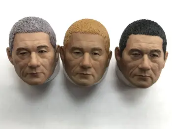 1/6 Escala Yakuza Takeshi Kitano Head Sculpt ajuste para Hottoy Phicen Tbleague Corpo de Boneca de Brinquedo