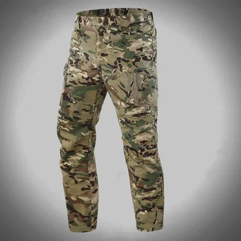 Homens Tático Militar IX9 Calças de Camuflagem de Assalto Multi-bolso SWAT Exército de Calças compridas, Impermeável e Resistente ao Desgaste Calças