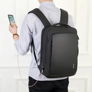 15.6 Polegadas Laptop da Mochila Saco para Homens Mochila escolar Notebook Impermeável de Carregamento USB Sacos de Viagem Bagpack Anti-Roubo de Mochila de Homem