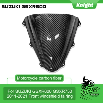 Moto nova seco do pára-brisa de carbono 3K de fibra de carbono frente deflector de vento adequado para Suzuki GSXR600 GSXR gsxr750 K8 2011-2021
