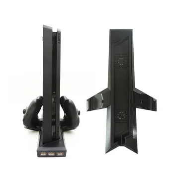 3 USB Hub de Chassi do assento Duplo carregador de Base do Pedestal do Ventilador de Resfriamento de Host Suporte de Apoio Para PS4/PS4Slim Aeronaves de Grande porte