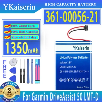 Bateria de 1350mah 361-00056-21 para Garmin DriveAssist 50 LMT-D Driveluxe 50 LMTHD Digital Baterias
