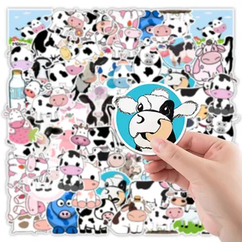 50Pcs/Set Atacado Cartoon Vacas Etiquetas Para Bagagem Laptop Skate Garrafa de Água de Carro Decal Presentes Crianças