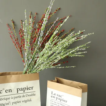 5Colors 80cm de Espuma PE Ramo de Flores Artificiais Planta Verde DIY Decoração de Casamento Festa de Casa, Buquê de Flores Decorativas