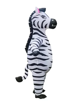 JYZCOS Zebra Inflável do Mascote de Corpo Inteiro do Animal Vestido de Fantasia do Natal, Halloween, Carnaval, Festa Cosplay Fantasias