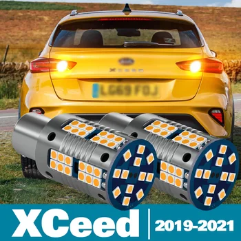 2pcs LED Traseiro Vire Sinal de Luz Para Kia XCeed Acessórios 2019 2020 2021