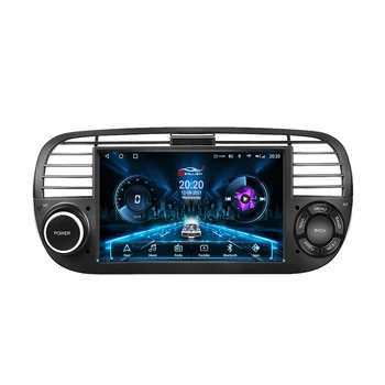 Gerllish Android Para o Fiat 500 GPS de Navegação Branco/preto Cor do Carro dvd Player de DSP Multimédia Aux estéreo unidade de Cabeça